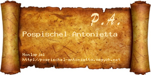 Pospischel Antonietta névjegykártya